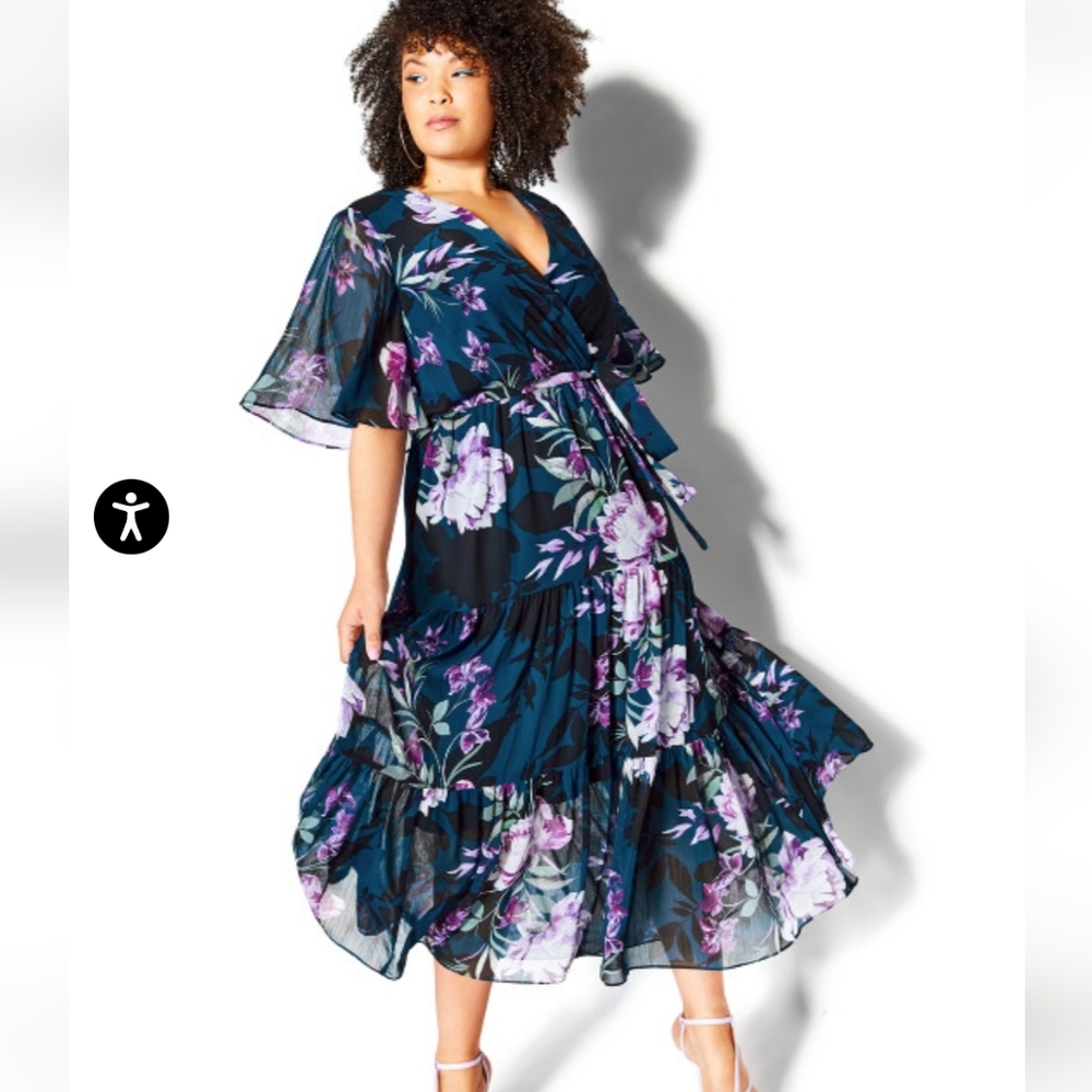 City Chic Floral Maxi Dress